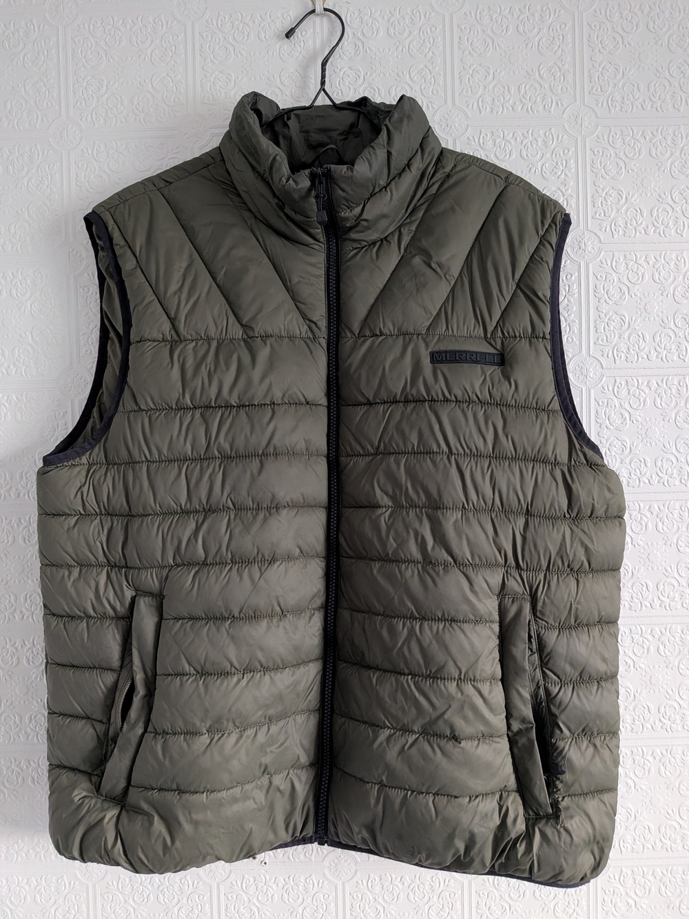 Merrell Men's Quilted Puffer Vest in Olive
